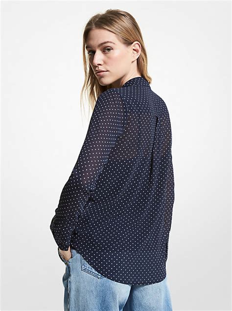 michael kors bluse kette|Polka Dot Georgette Tie.